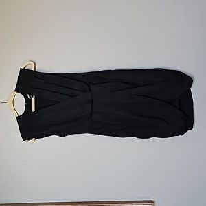 Express VNeck Pleated Faux Wrap dress